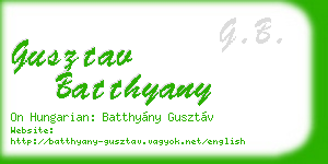 gusztav batthyany business card