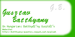 gusztav batthyany business card